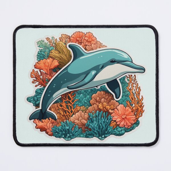 Item preview, Bottlenose dolphin surrounded by corals designed and sold by WildStudiio.