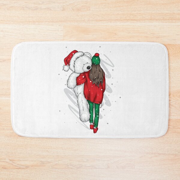Item preview, Beautiful girl with white bear, Christmas, snowman designed and sold by quanlh.