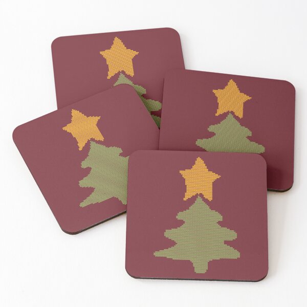 Item preview, Abstract Christmas Tree on Maroon Knitted Sweater Style designed and sold by ellenhenry.