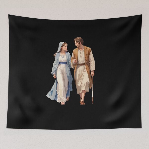 Item preview, Joseph and Mary Walking Together designed and sold by pixclipart.