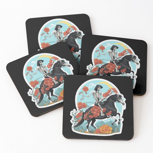 Item preview, Major Arcana Death Black Rose Horse - Spooky Design designed and sold by Pixel Waite.