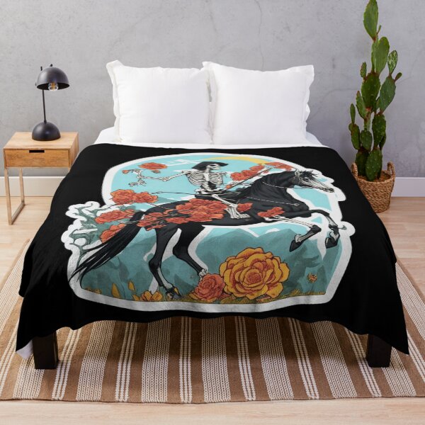 Item preview, Major Arcana Death Black Rose Horse - Spooky Design designed and sold by Pixel Waite.