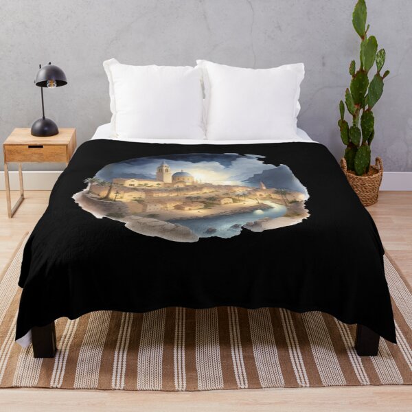 Item preview, City with Palm Trees and River designed and sold by pixclipart.