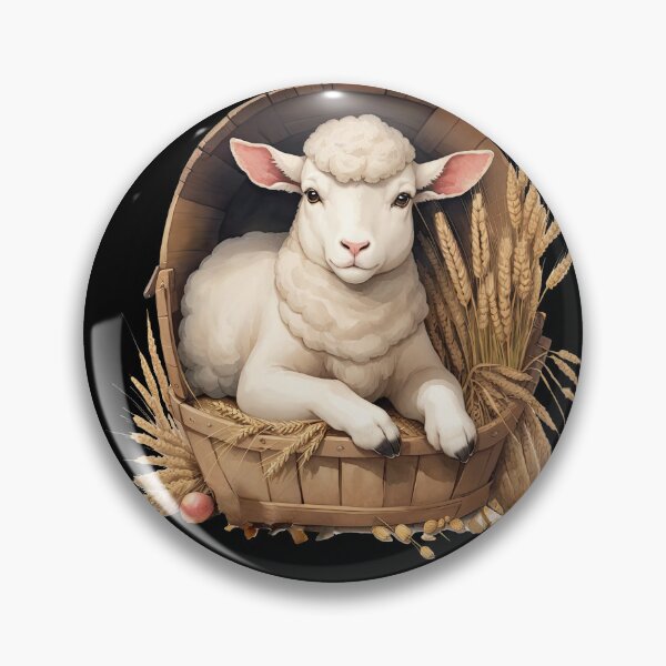 Item preview, Sheep in a Basket designed and sold by pixclipart.