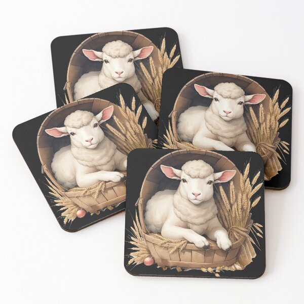 Item preview, Sheep in a Basket designed and sold by pixclipart.