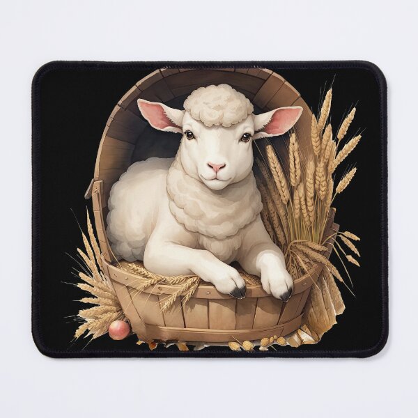 Item preview, Sheep in a Basket designed and sold by pixclipart.