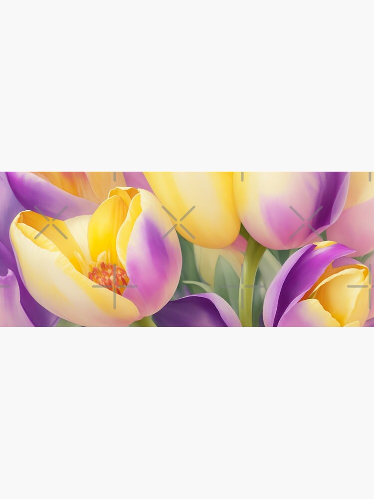 tulipes jaunes et violettes