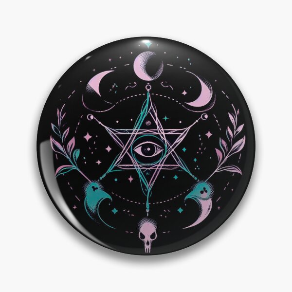 Item preview, Neo-gothic eye and star decorated by moons designed and sold by Wicc-a.