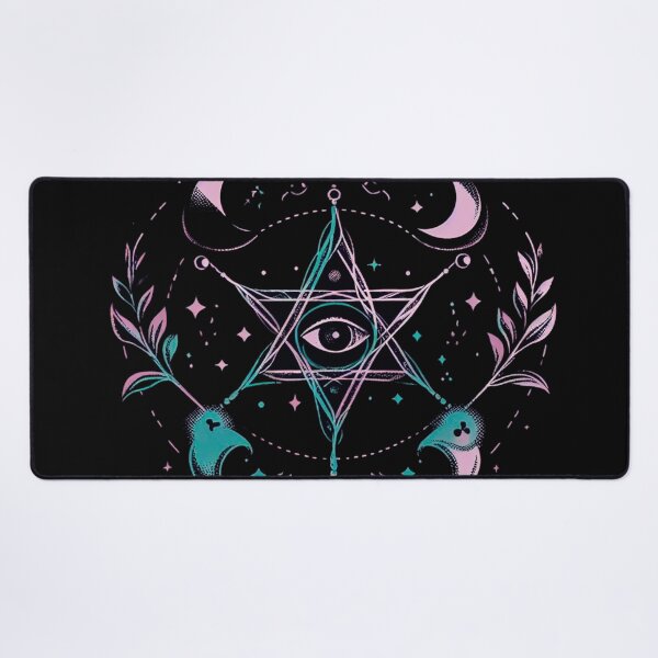 Item preview, Neo-gothic eye and star decorated by moons designed and sold by Wicc-a.