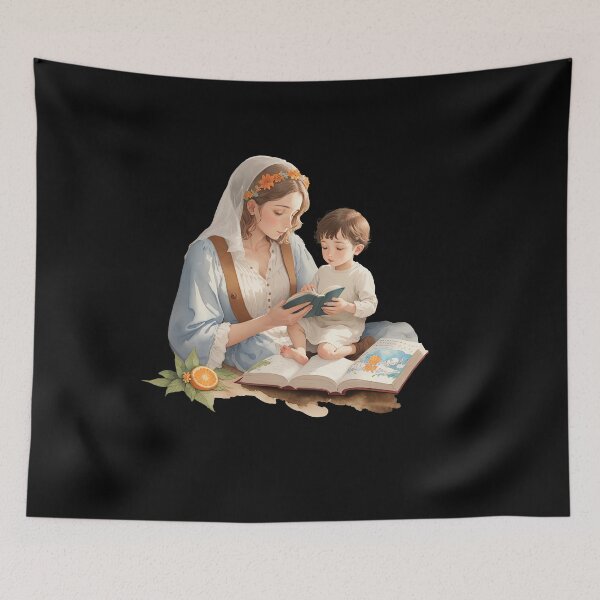 Item preview, Mary Reading to Jesus designed and sold by pixclipart.