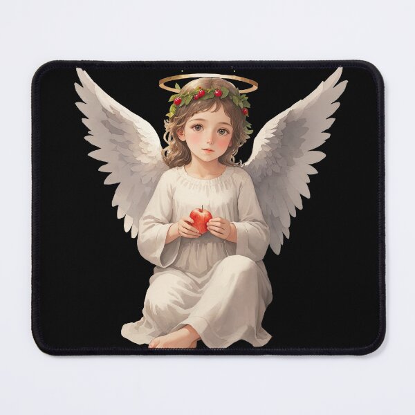 Item preview, Angel with Halo on Pile of Fruit designed and sold by pixclipart.