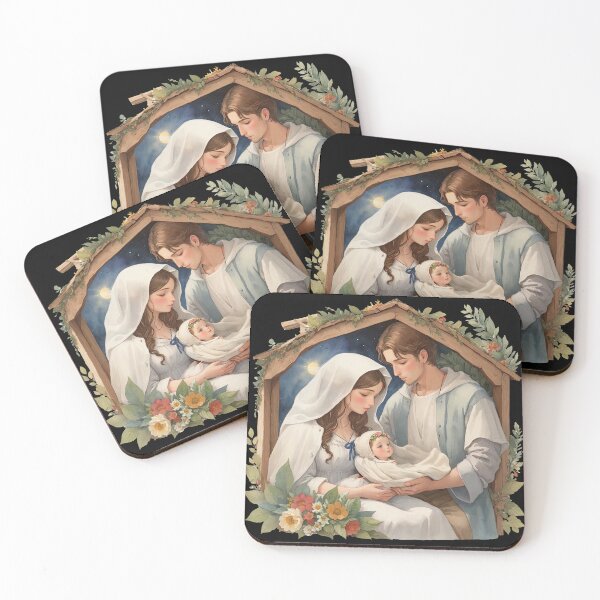 Item preview, Joseph and Mary with Baby Jesus designed and sold by pixclipart.