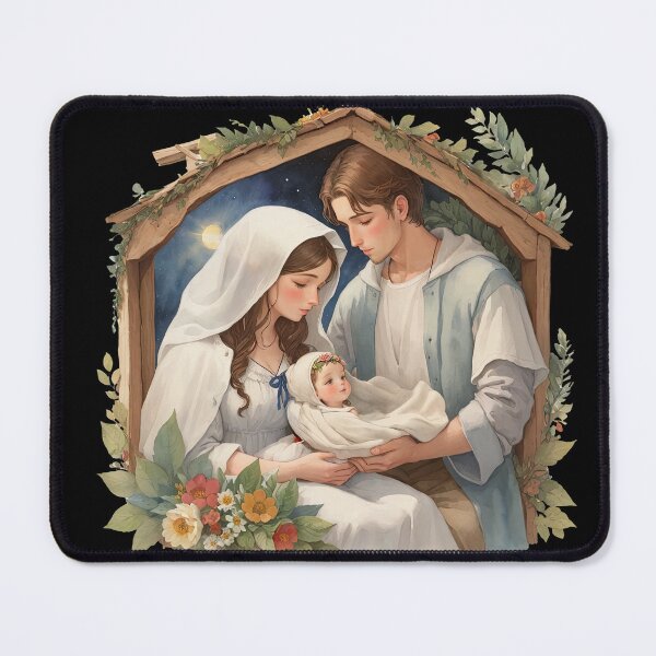 Item preview, Joseph and Mary with Baby Jesus designed and sold by pixclipart.