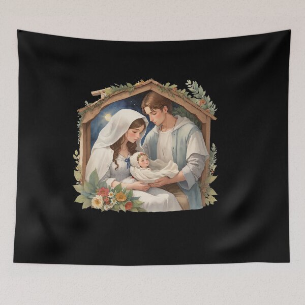 Artikelvorschau, Josef und Maria mit dem Jesuskind entworfen und verkauft von pixclipart.