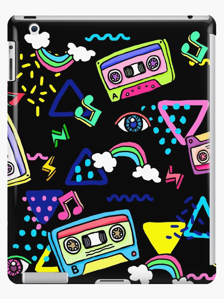 "Retro 90s 80s background, abstract elements, music ...