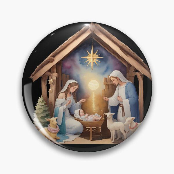 Item preview, Nativity with Baby Jesus in Manger designed and sold by pixclipart.