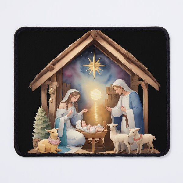 Item preview, Nativity with Baby Jesus in Manger designed and sold by pixclipart.