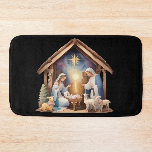Item preview, Nativity with Baby Jesus in Manger designed and sold by pixclipart.