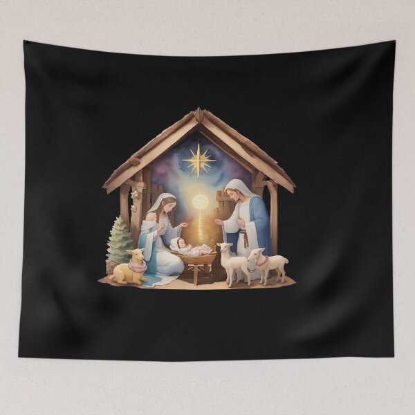 Item preview, Nativity with Baby Jesus in Manger designed and sold by pixclipart.