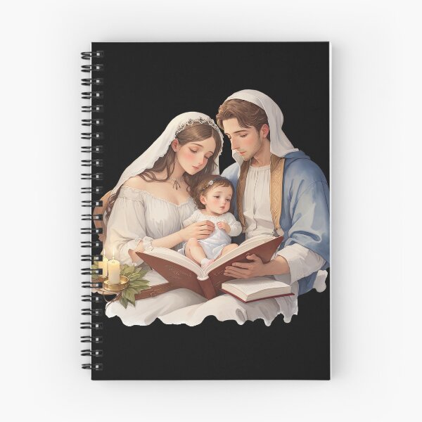 Item preview, Joseph and Mary Reading to Baby Jesus designed and sold by pixclipart.