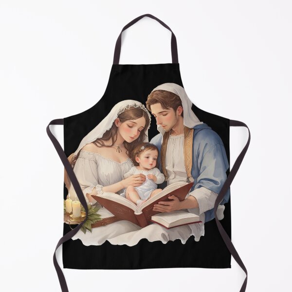 Artikelvorschau, Josef und Maria lesen dem Jesuskind vor entworfen und verkauft von pixclipart.