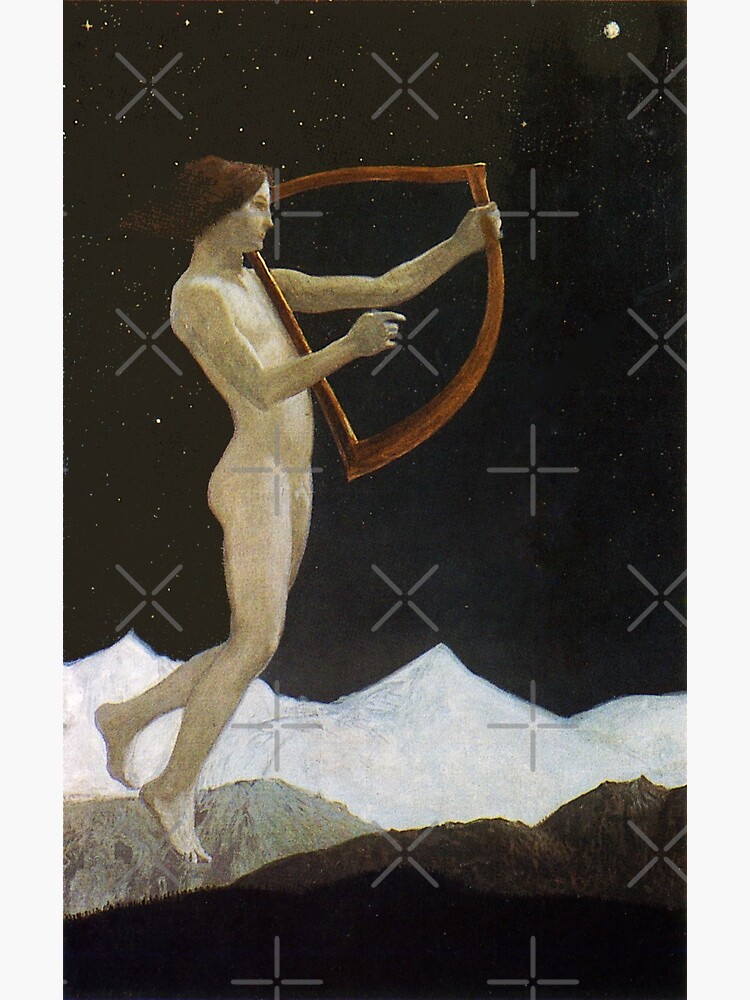 Discover HD- Moon Night (1906) by Sascha Schneider Premium Matte Vertical Poster