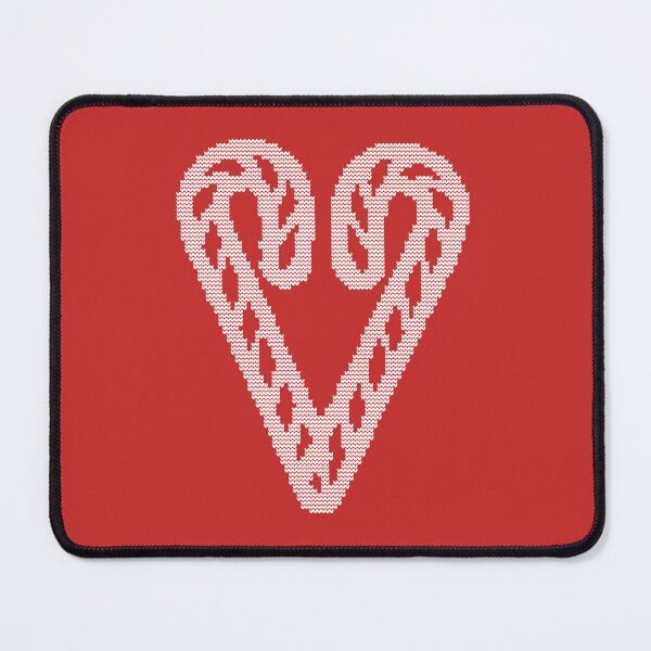 Item preview, Christmas Candy Cane Heart on Red Knitted Sweater Style designed and sold by ellenhenry.