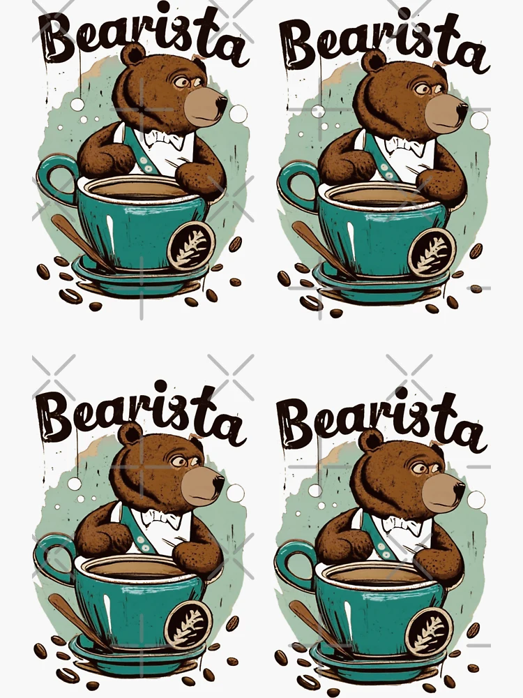 Funny Coffee Barista design Bearista Espresso Gifts espresso latte