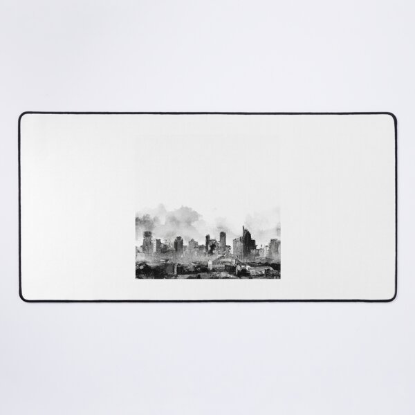 Item preview, bangkok city view black watercolor paint designed and sold by IssaraStudio.