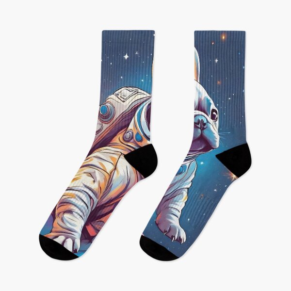 Item preview, "A Galactic Feline Odyssey: Sorting through the Details of a Vector Art French Bulldog in an Astronaut Suit" designed and sold by Best-Art-32.