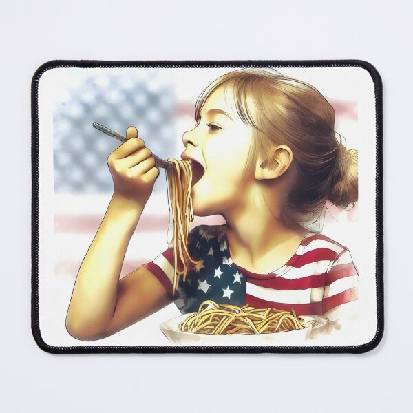 Item preview, Girl eating spaghetti (spaghetti lover) designed and sold by meaningspace.