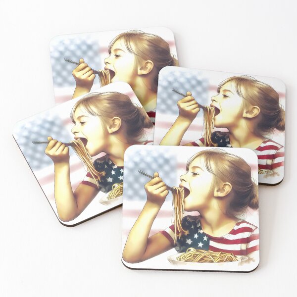 Item preview, Girl eating spaghetti (spaghetti lover) designed and sold by meaningspace.