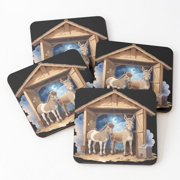 Item preview, Donkeys in Stable designed and sold by pixclipart.