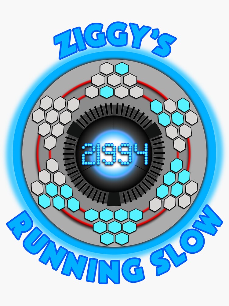 Thumbnail 3 of 3, Sticker, Quantum Leap Ziggy's Running Slow LEET SPEAK designed and sold by Rewatch-Podcast.
