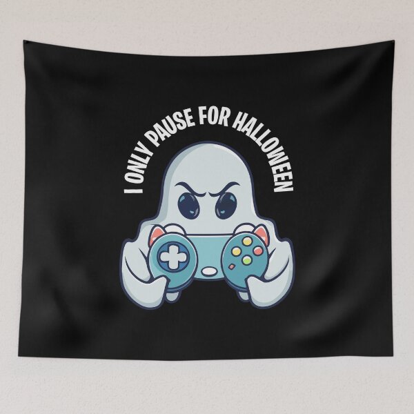 Item preview, I only pause for Halloween ghost video gamer controller designed and sold by w1ckerman.