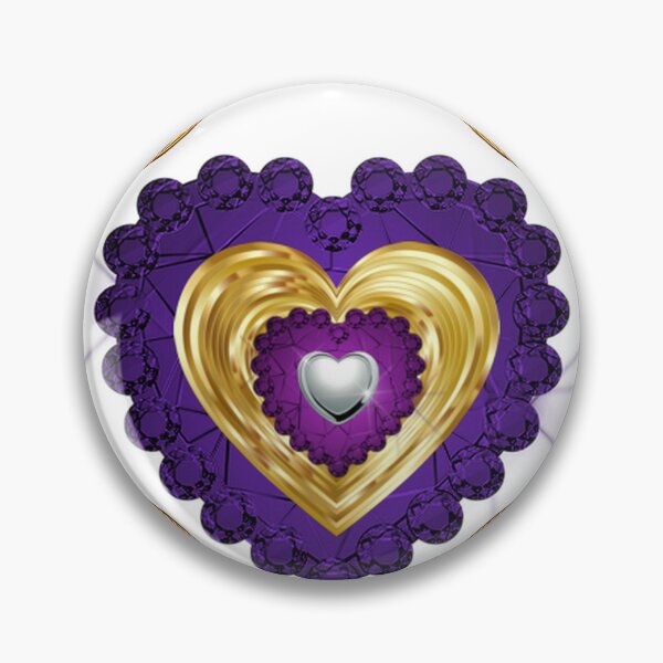 Item preview, Gold Frame Purple Gold Silver Hearts designed and sold by Dragon-God.