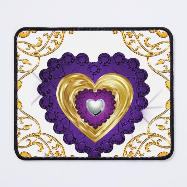 Item preview, Gold Frame Purple Gold Silver Hearts designed and sold by Dragon-God.