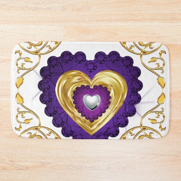 Item preview, Gold Frame Purple Gold Silver Hearts designed and sold by Dragon-God.