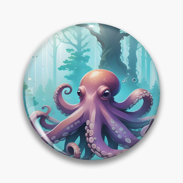 Item preview, "Mystical Forest Envelopes Octopus: A Surreal Vector Artwork" designed and sold by Best-Art-32.