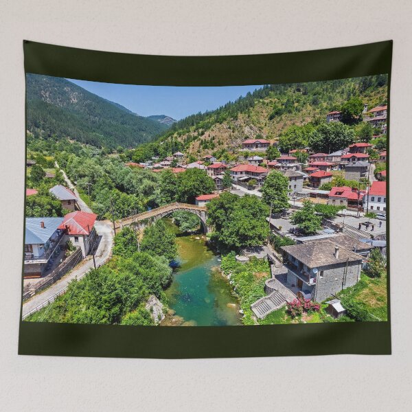Item preview, Vovoussa village and the bridge designed and sold by Hercules Milas.