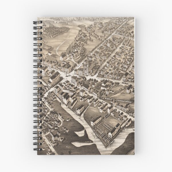 Item preview, Vintage Pictorial Map of Medford Massachusetts (1880) designed and sold by BravuraMedia.