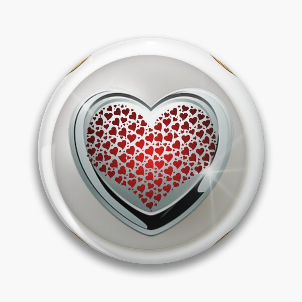 Item preview, Gold Frame Pearl Silver Red Hearts designed and sold by Dragon-God.