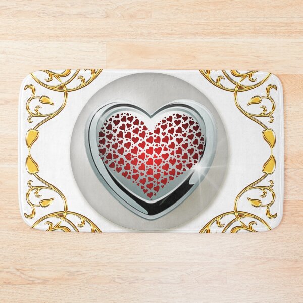 Item preview, Gold Frame Pearl Silver Red Hearts designed and sold by Dragon-God.