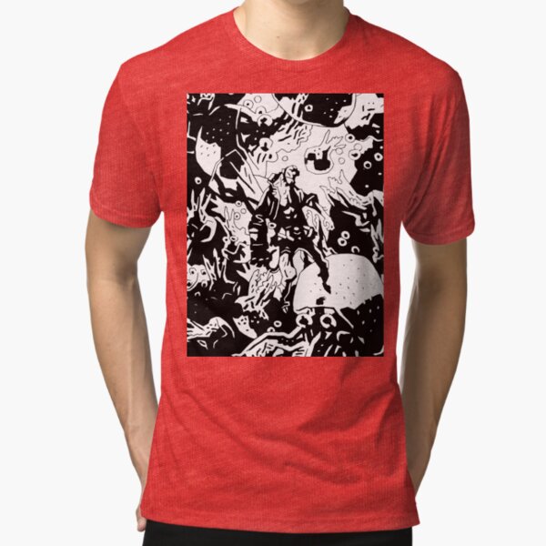 Hellboy in Hell Reworked Tri-blend T-Shirt