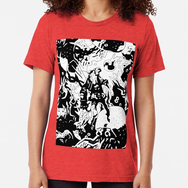 Hellboy in Hell Reworked Tri-blend T-Shirt