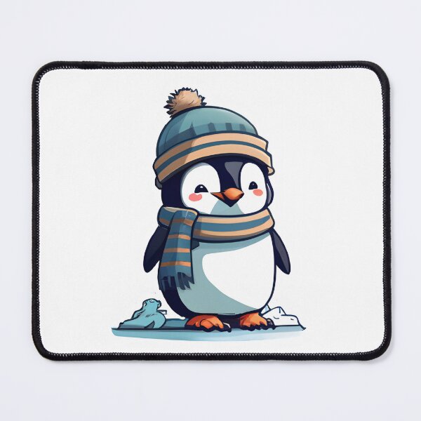 Item preview, cute chibi winter penguin sticker designed and sold by denakh.