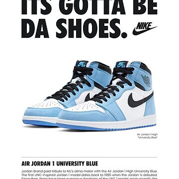 Nike Air Jordan 1 university blue poster (50x70cm) – Jos