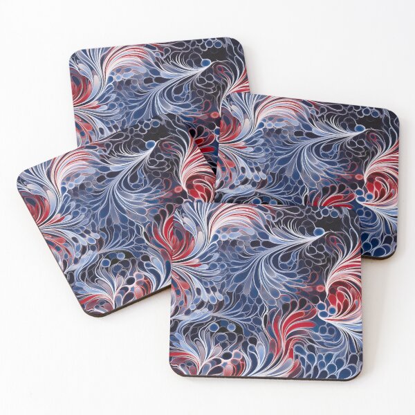 Item preview, Modern design reminiscent of a pattern with feathers and fabric designed and sold by Pflugart.