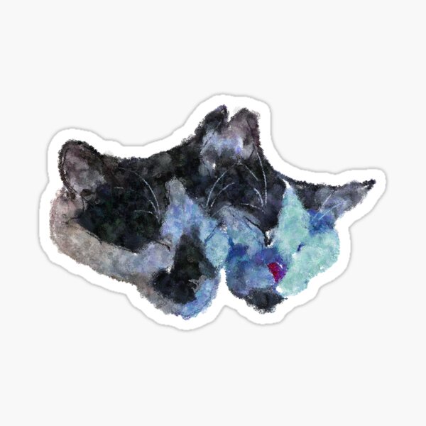 Sleepy Cat Friends Sticker