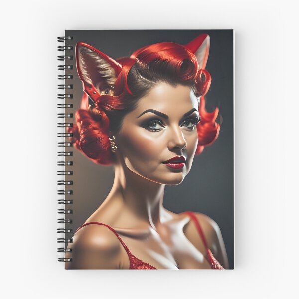 Item preview, Fox pinup girl with short ginger hair designed and sold by aipinups.